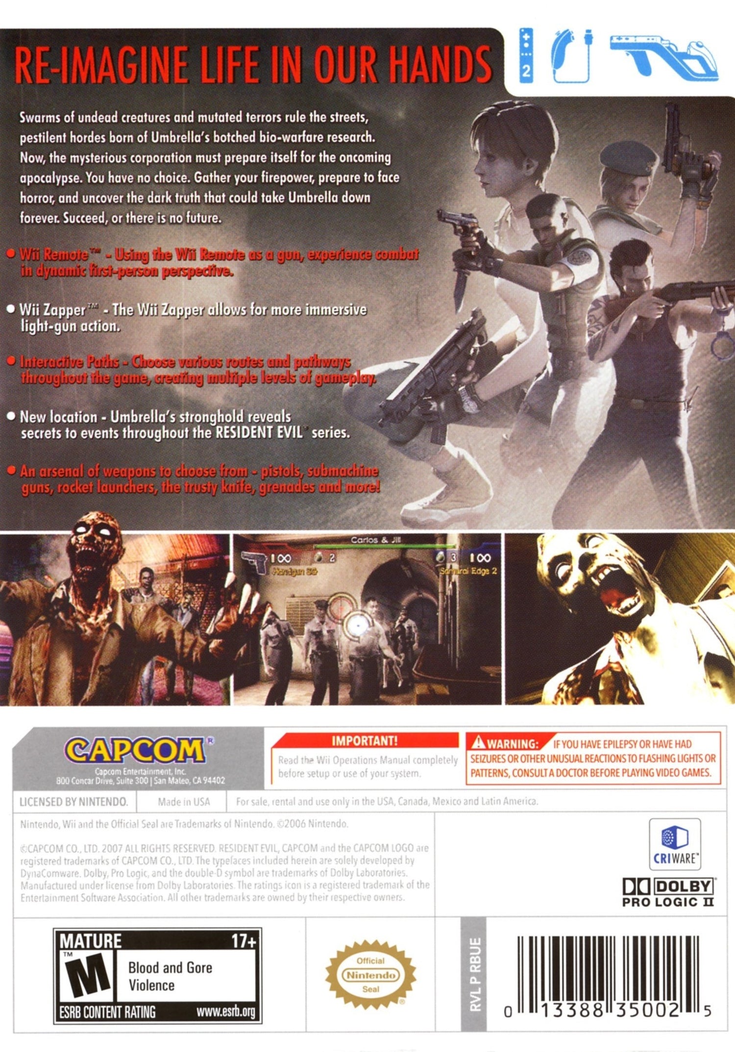 Resident Evil The Umbrella Chronicles - Wii