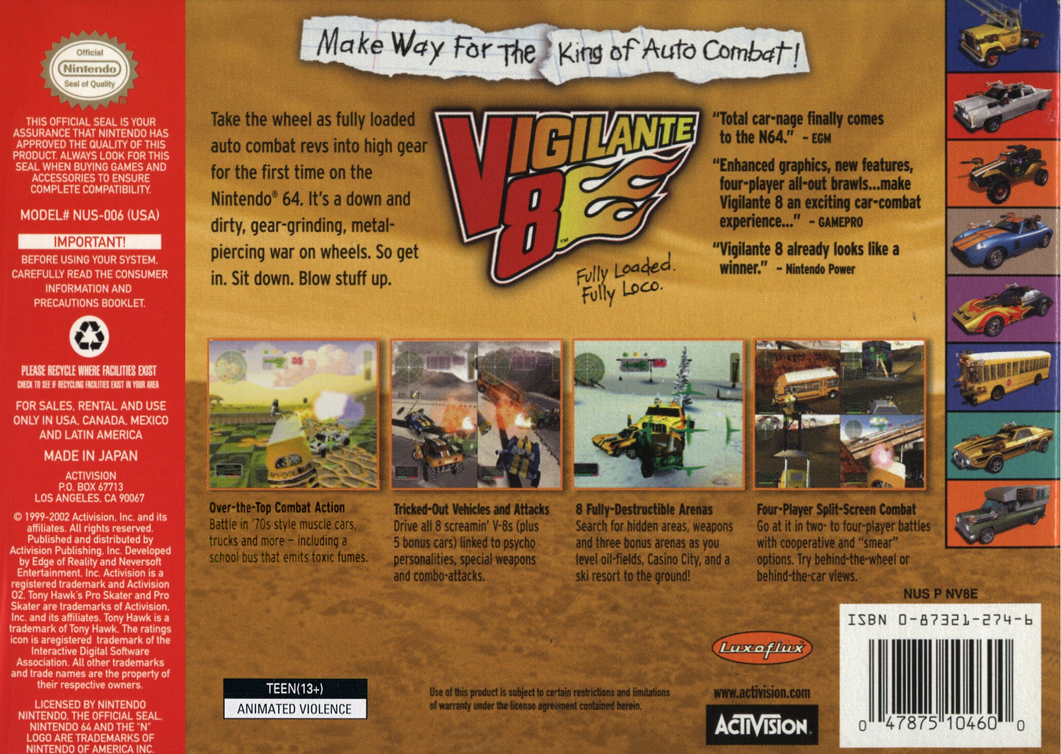 Vigilante 8 - Nintendo 64