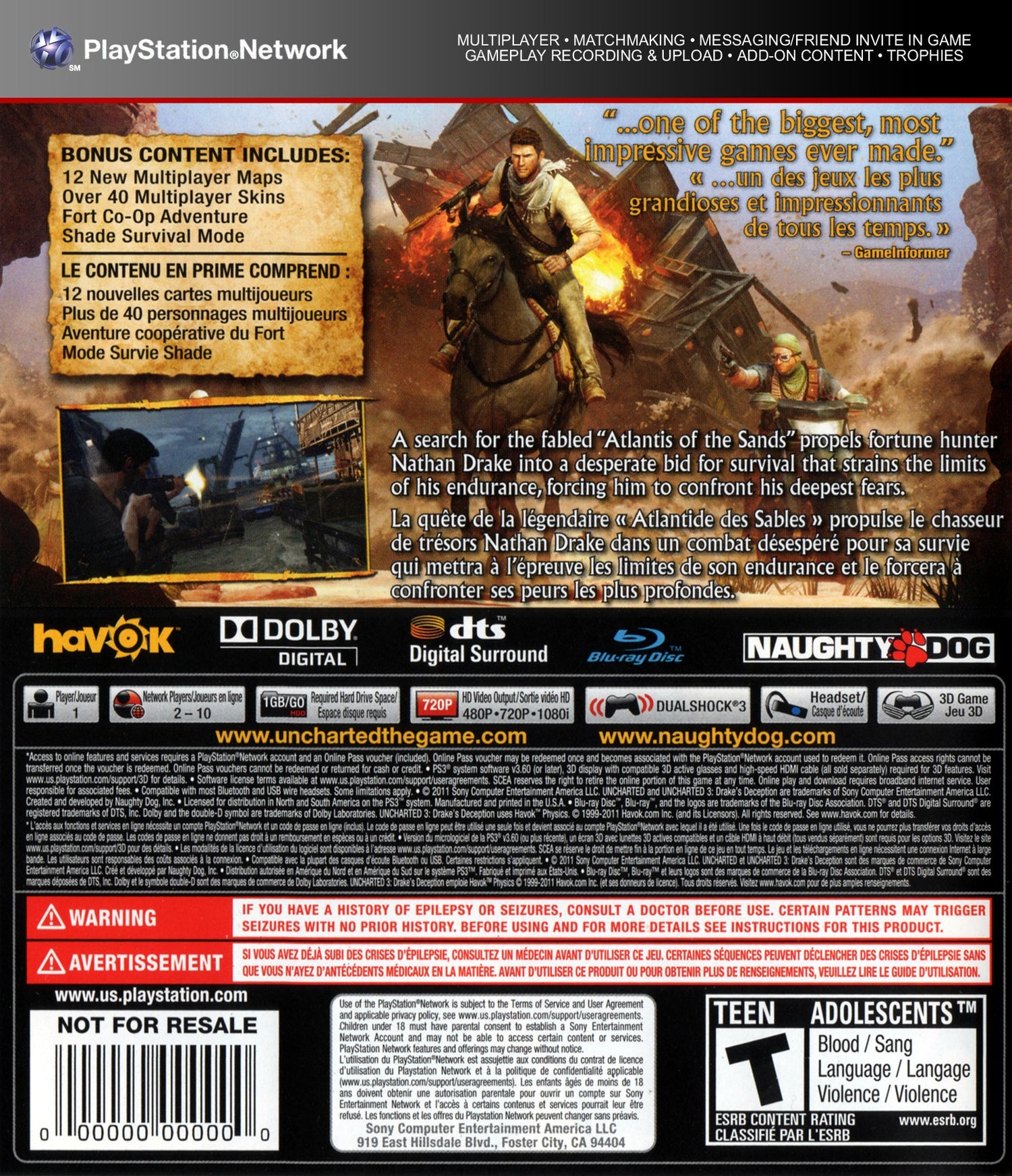 Uncharted 3: Drakes Deception [Game of the Year] - Playstation 3
