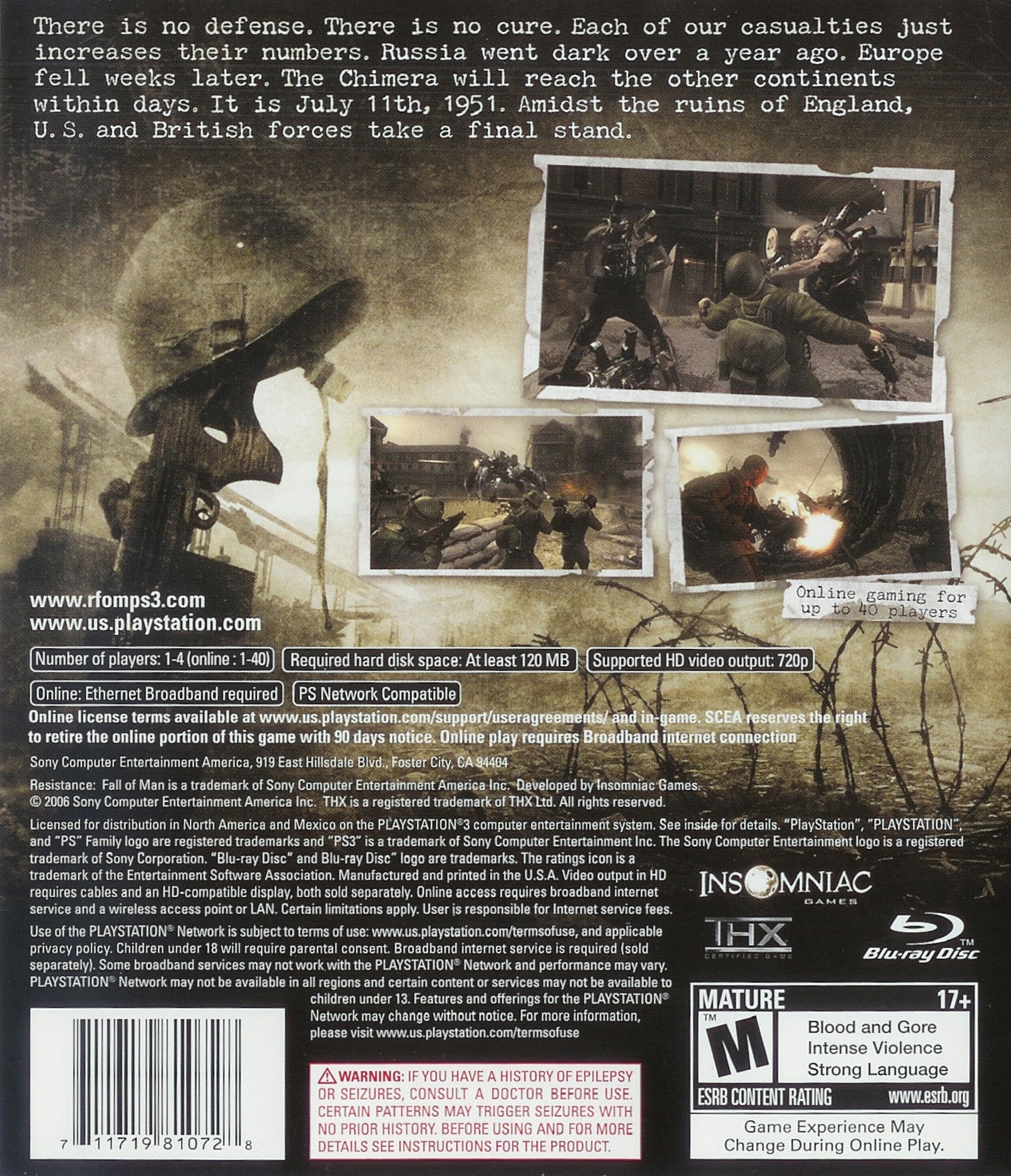 Resistance Fall of Man - Playstation 3