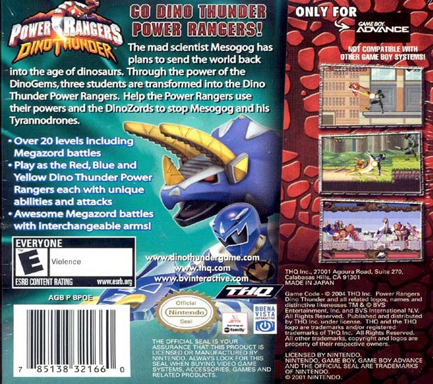 Power Rangers Dino Thunder - GameBoy Advance