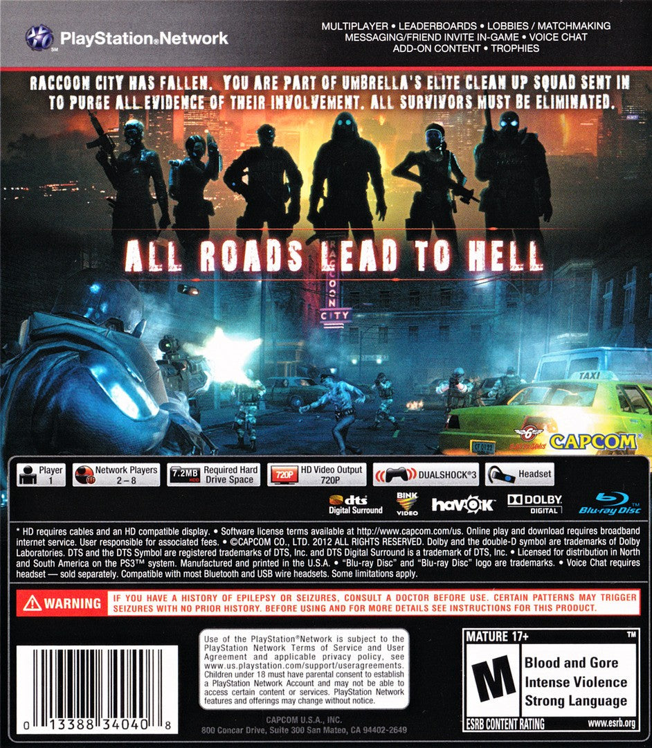 Resident Evil: Operation Raccoon City - Playstation 3