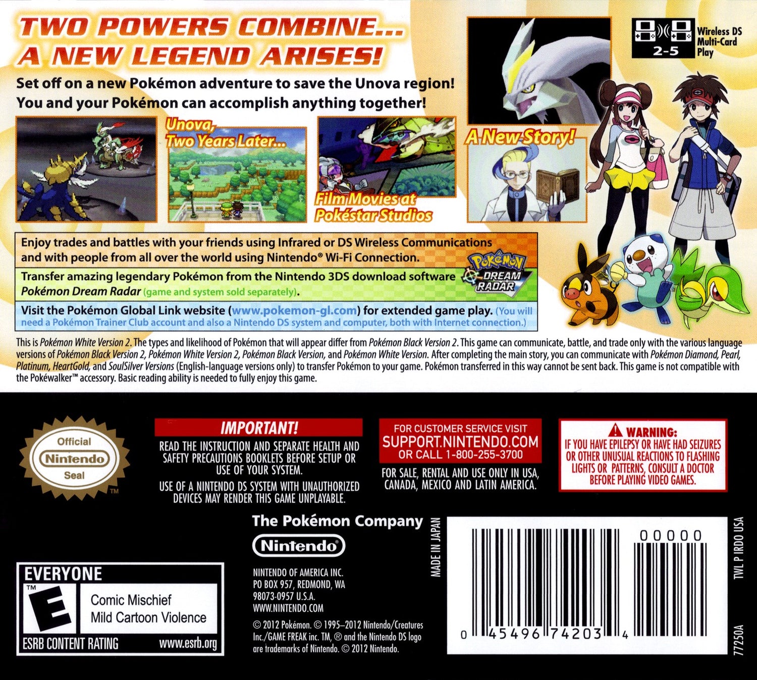 Pokemon White Version 2 - Nintendo DS