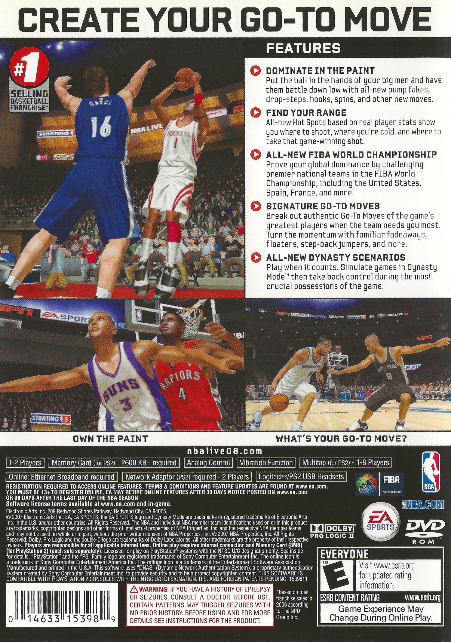NBA Live 2008 - Playstation 2
