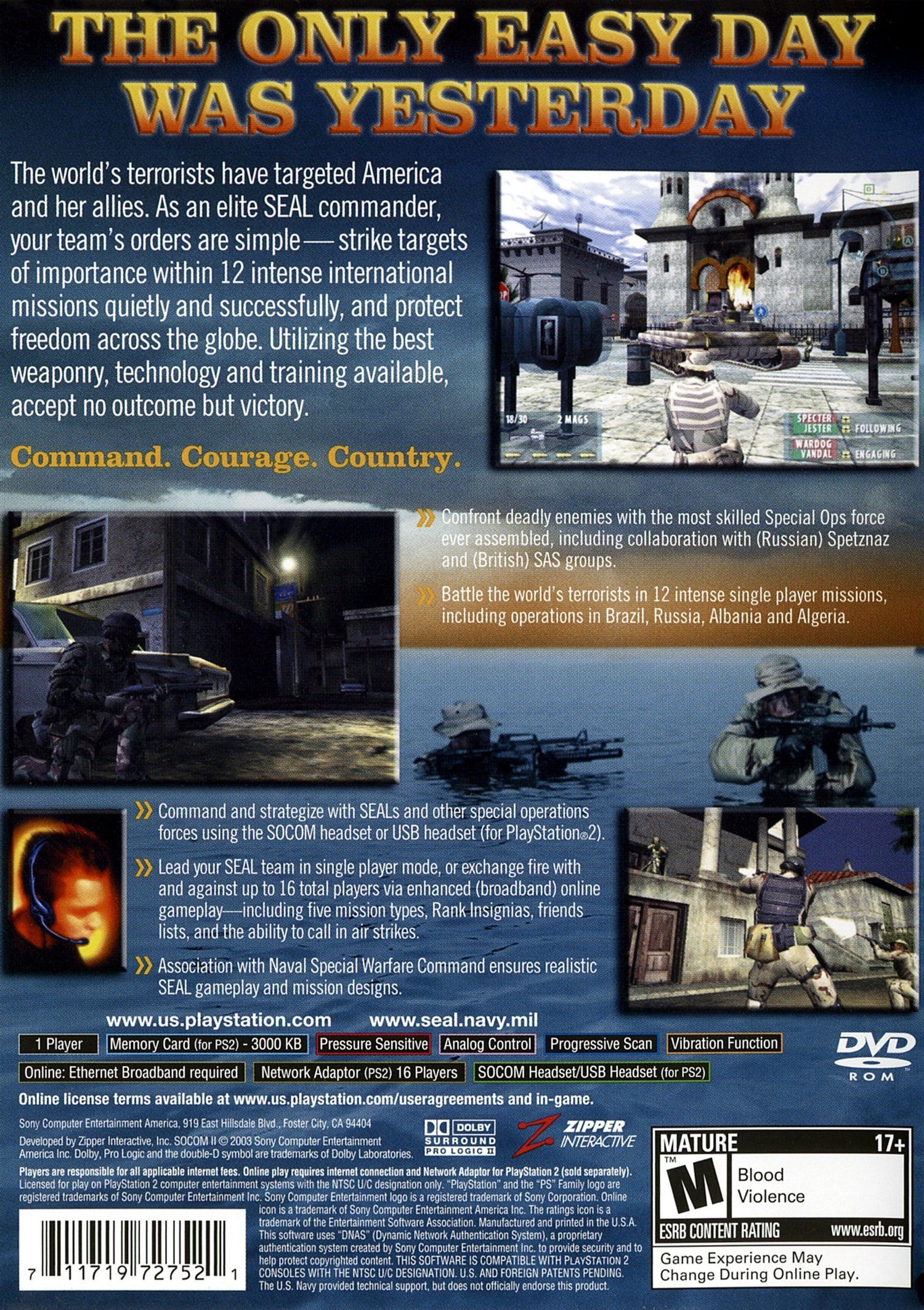 SOCOM II US Navy Seals - Playstation 2
