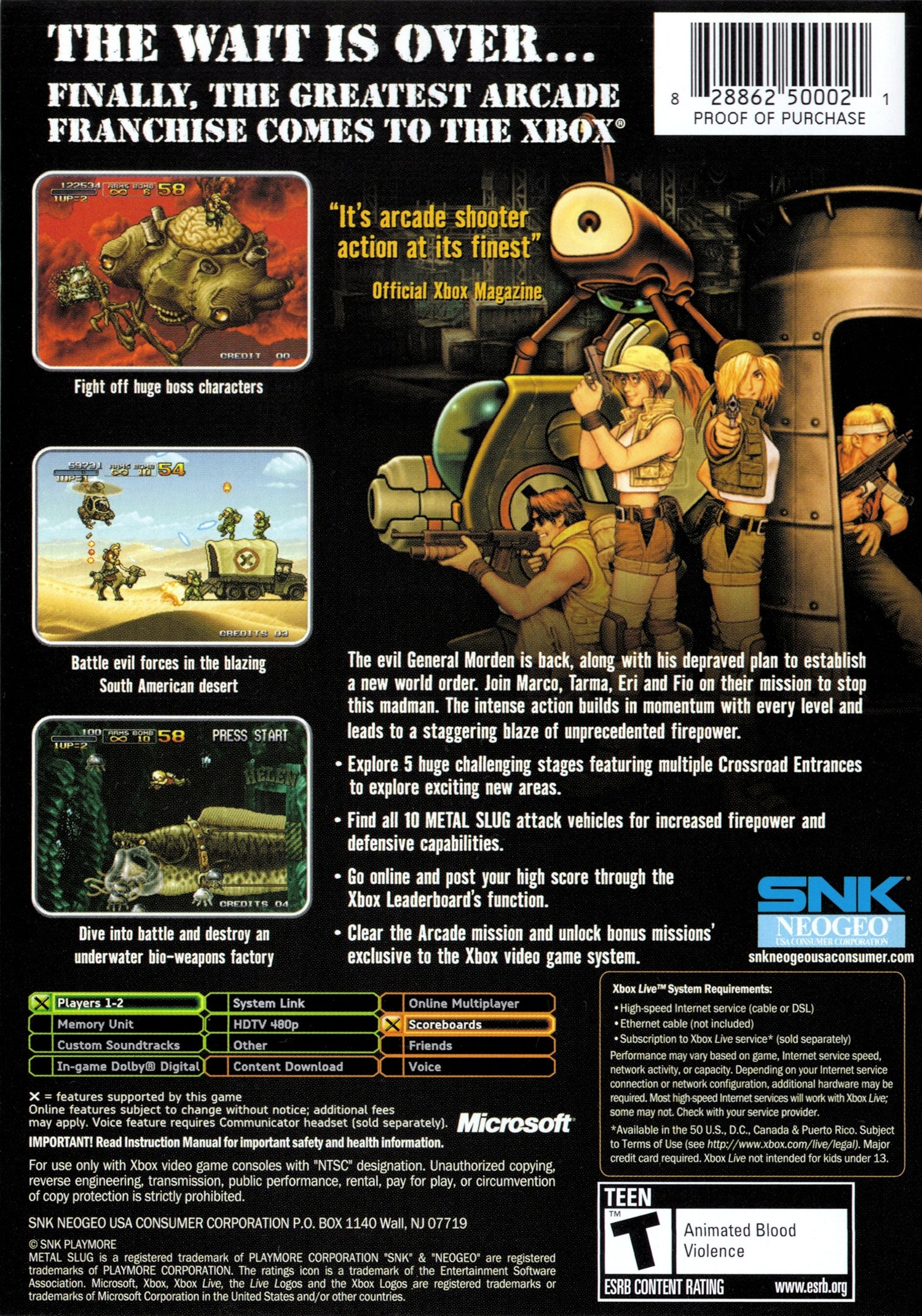 Metal Slug 3 - Xbox