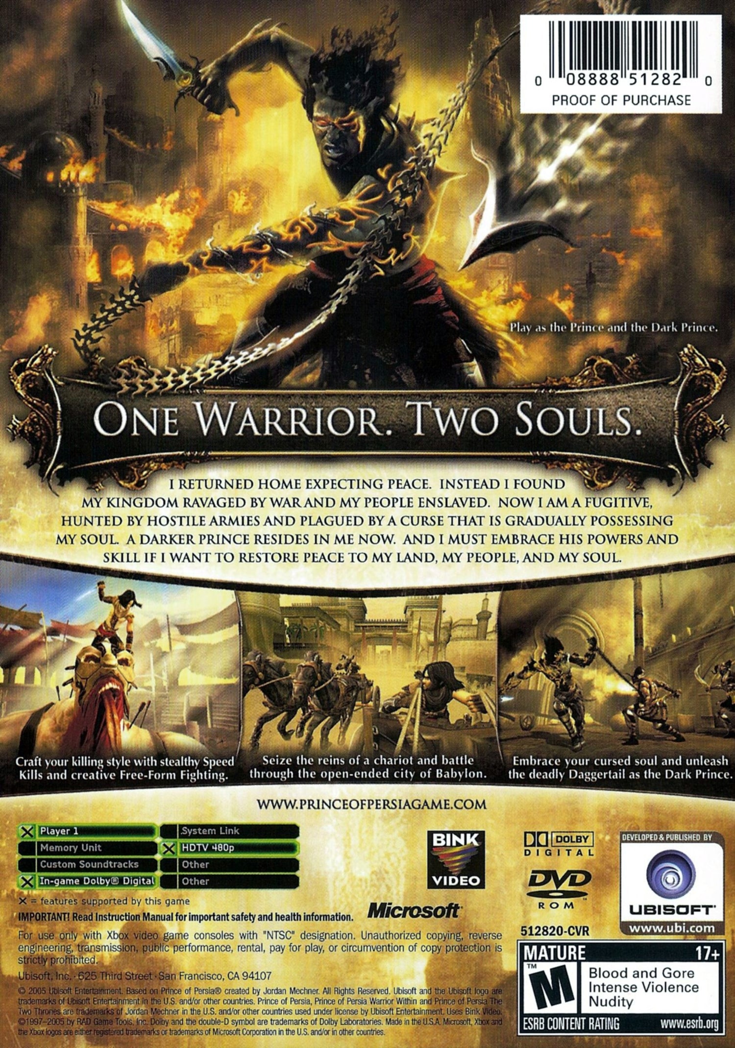 Prince of Persia Two Thrones - Xbox