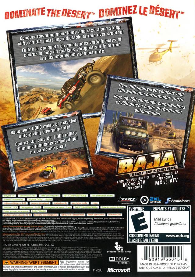 Baja Edge of Control - Xbox 360 - Retro Island Gaming