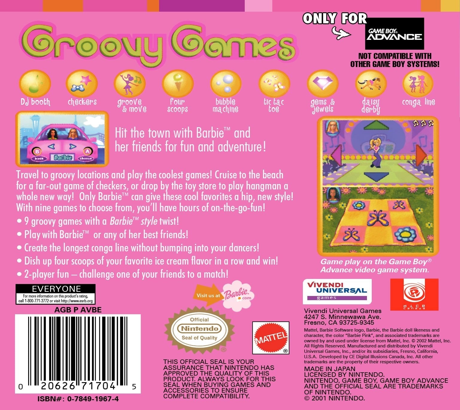 Barbie Groovy Games - GameBoy Advance - Retro Island Gaming