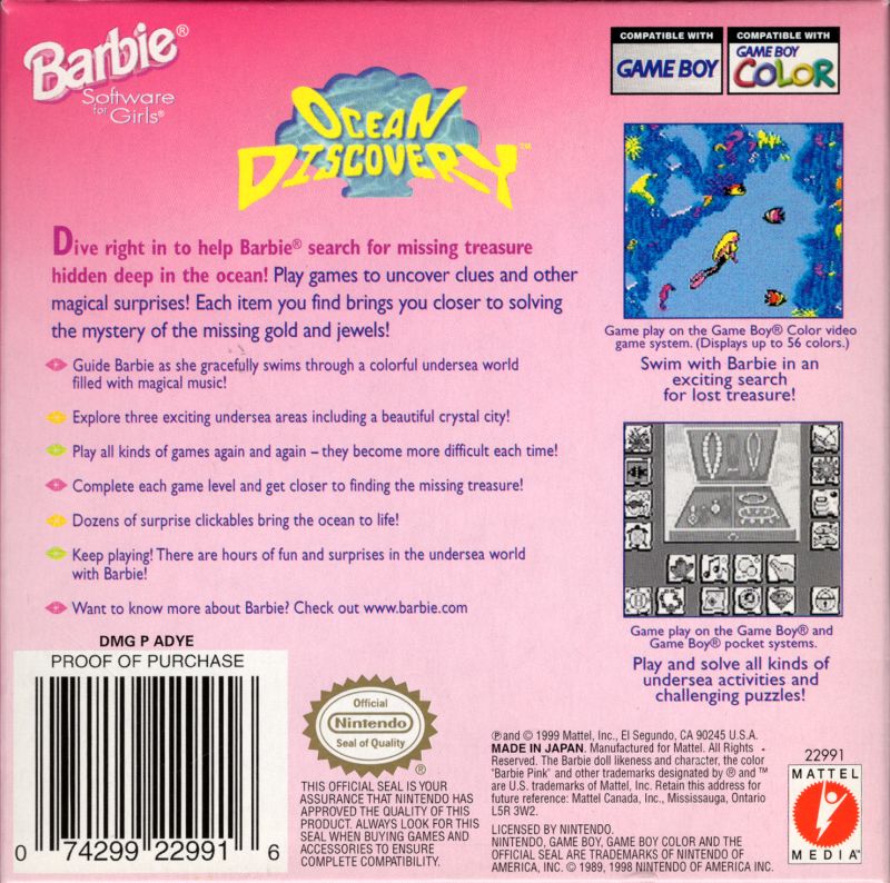 Barbie Ocean Discovery - GameBoy Color - Retro Island Gaming