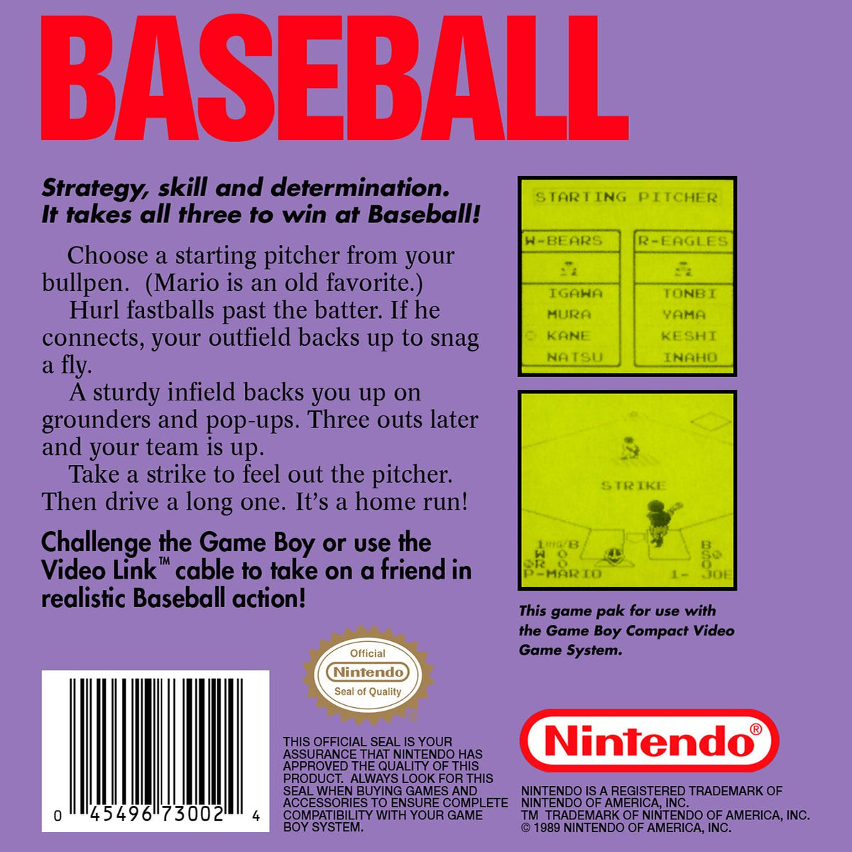 Baseball - GameBoy - Retro Island Gaming