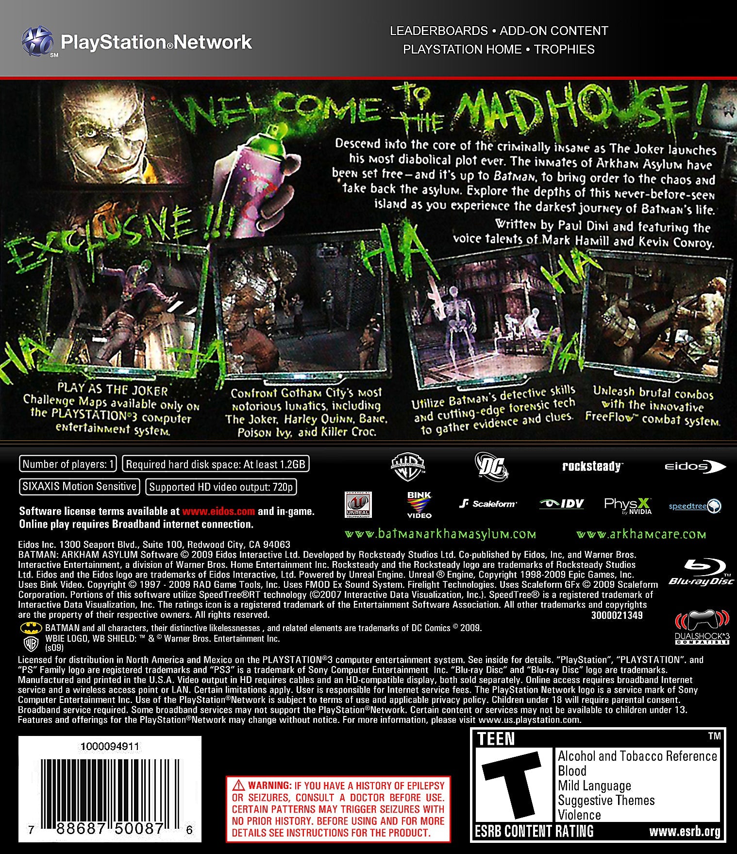 Batman: Arkham Asylum - Playstation 3 - Retro Island Gaming