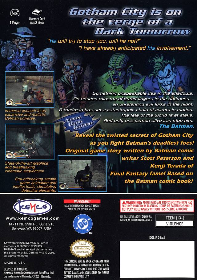 Batman Dark Tomorrow - Gamecube - Retro Island Gaming