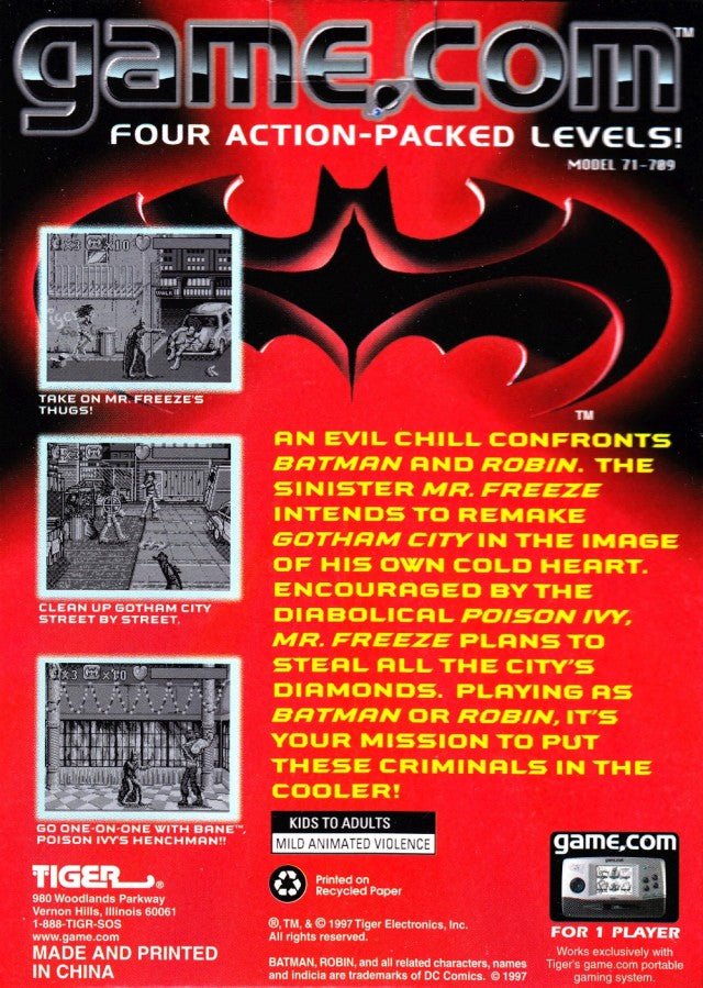 Batman & Robin - Game.Com – Retro Island Gaming