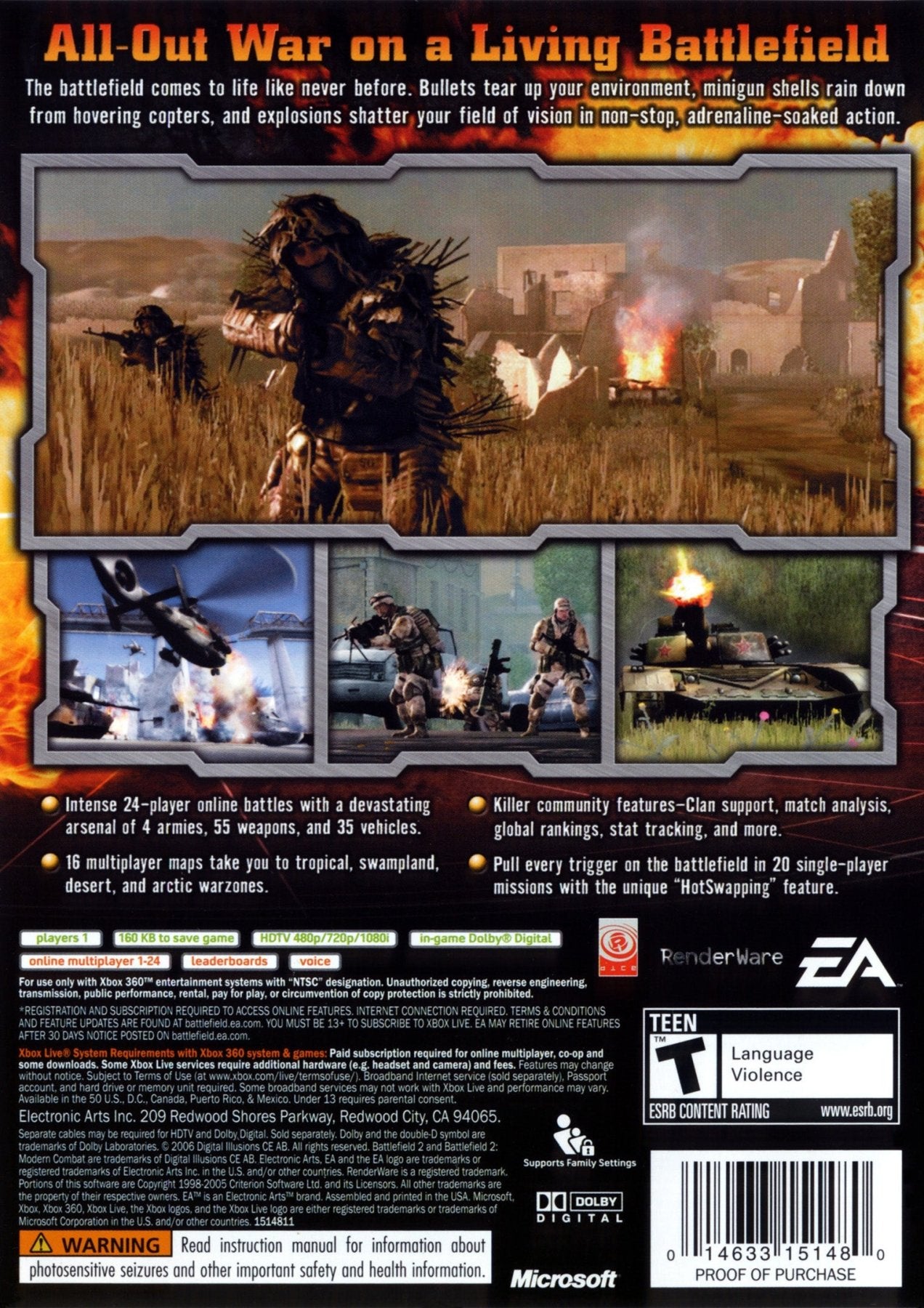Battlefield 2 Modern Combat - Xbox 360 - Retro Island Gaming