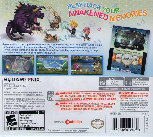 Theatrhythm: Final Fantasy - Nintendo 3DS
