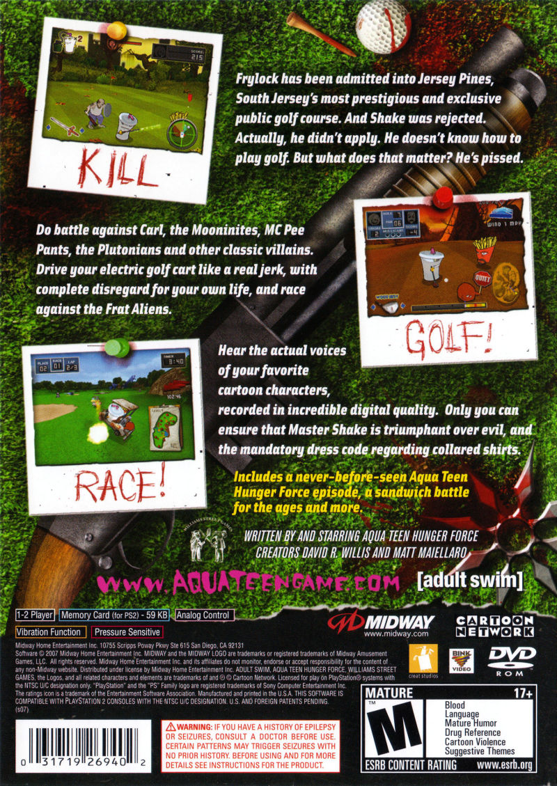 Aqua Teen Hunger Force Zombie Ninja Pro-Am - Playstation 2