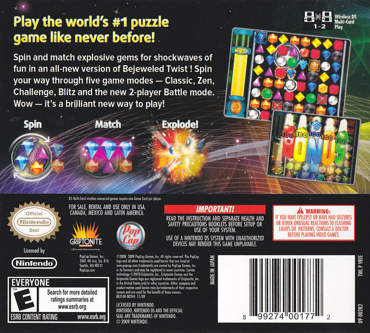 Bejeweled Twist - Nintendo DS
