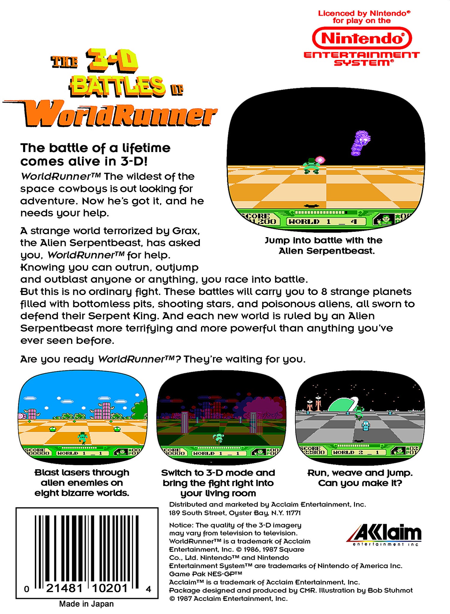 3D WorldRunner [5 Screw] - NES