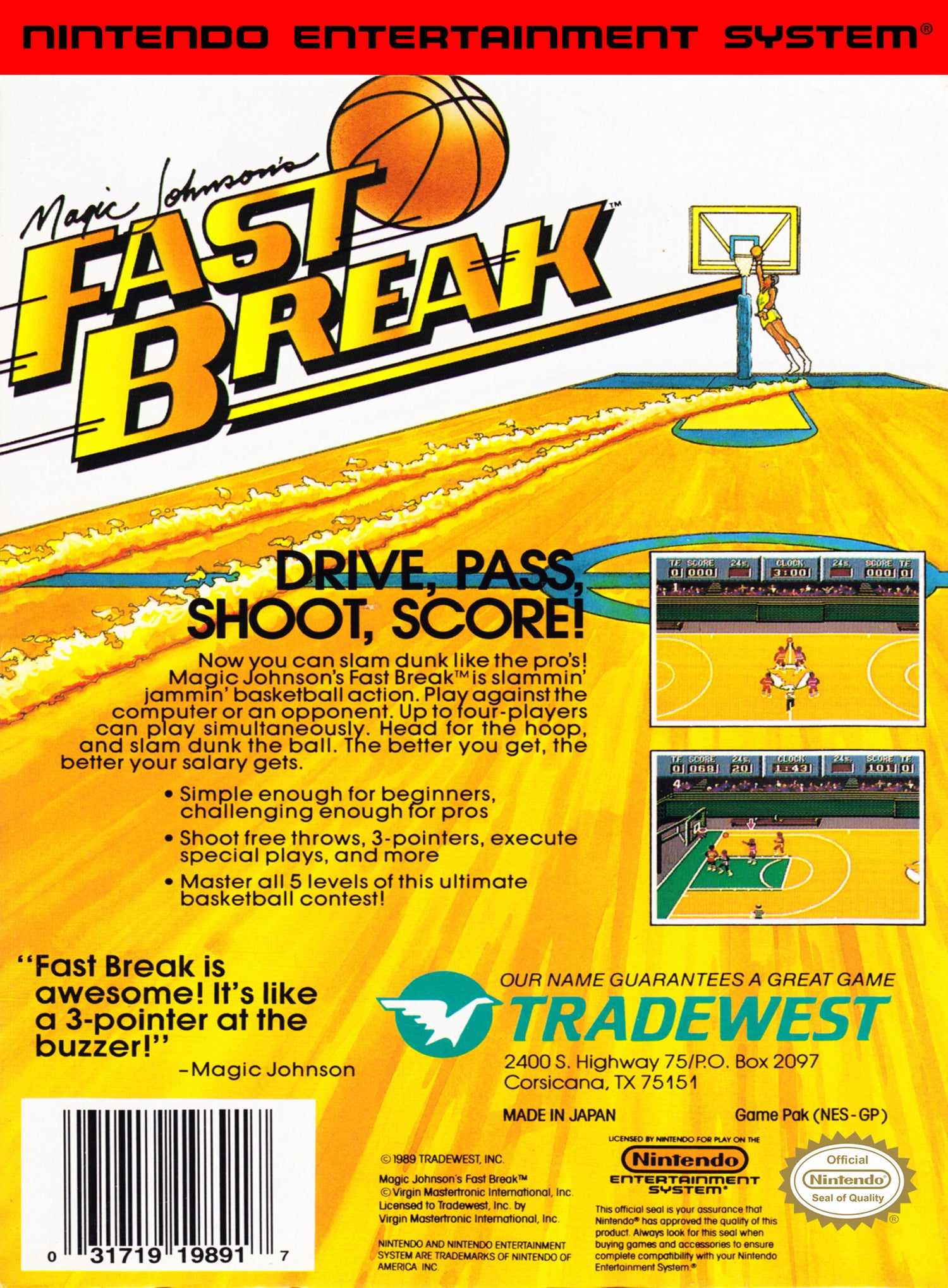 Magic Johnson's Fast Break - NES