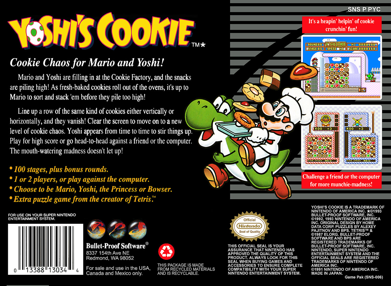 Yoshi's Cookie - Super Nintendo