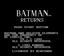 Batman Returns - NES