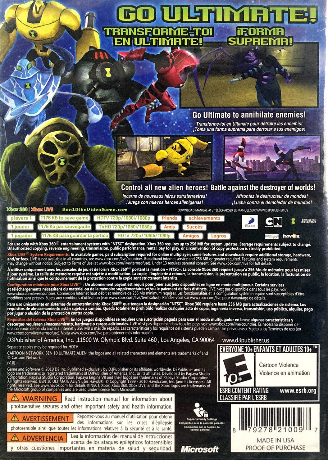 Ben 10: Ultimate Alien Cosmic Destruction - Xbox 360 - Retro Island Gaming