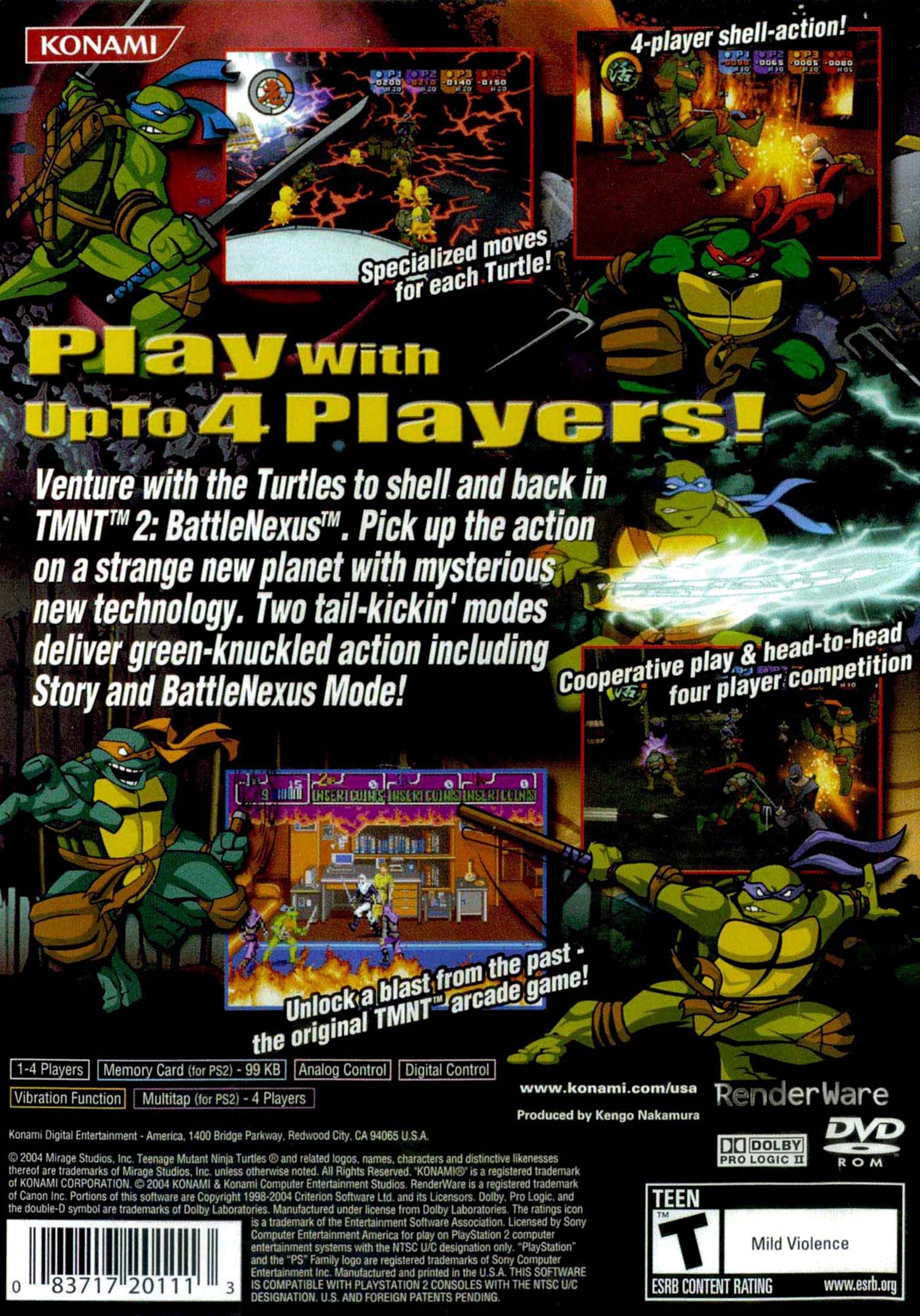 Teenage Mutant Ninja Turtles 2: Battle Nexus - Playstation 2