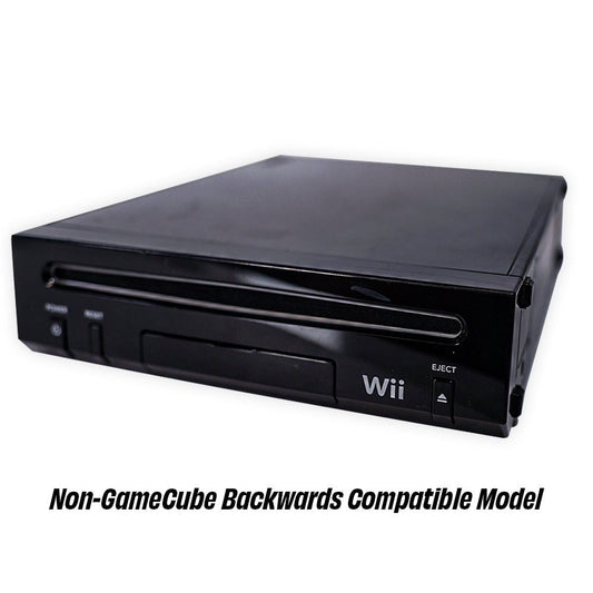 Black Nintendo Wii System (Non - GameCube Backwards Compatible) - Certified Tested & Cleaned - Retro Island Gaming