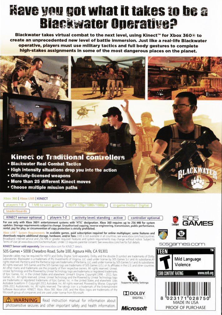 Blackwater - Xbox 360 - Retro Island Gaming