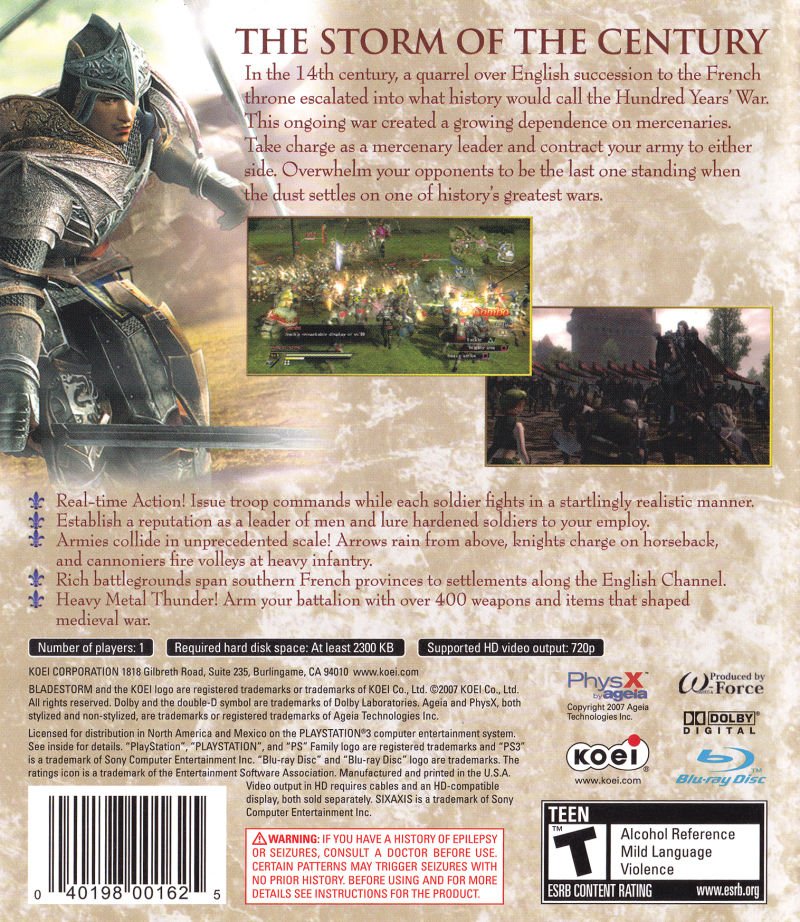 Bladestorm The Hundred Years War - Playstation 3 - Retro Island Gaming
