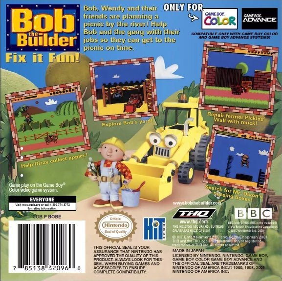 Bob the Builder Fix it Fun - GameBoy Color - Retro Island Gaming