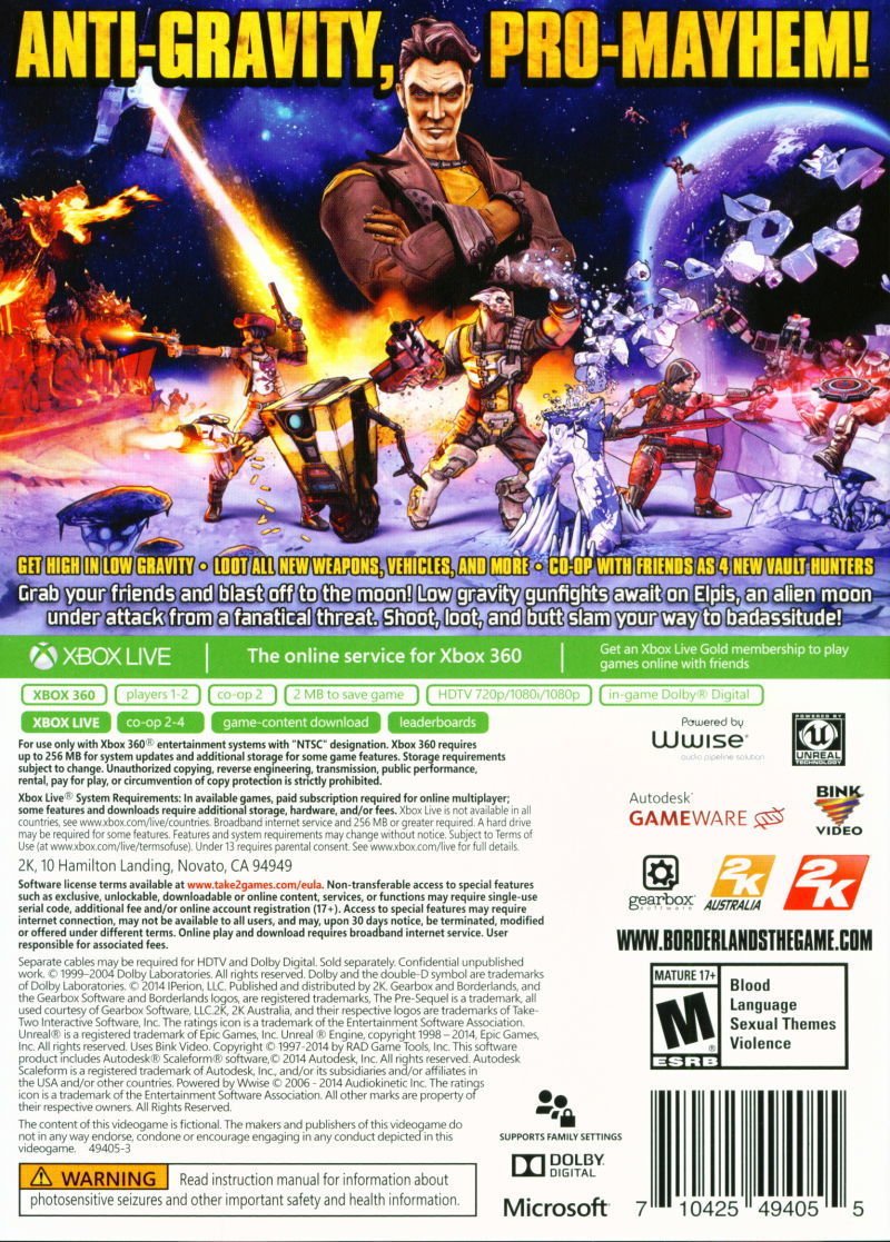 Borderlands The Pre - Sequel - Xbox 360 - Retro Island Gaming