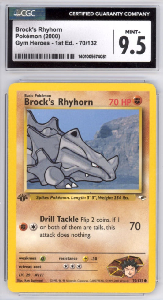 Brock's Rhyhorn [1st Edition] #70 - Pokemon Gym Heroes - Retro Island Gaming