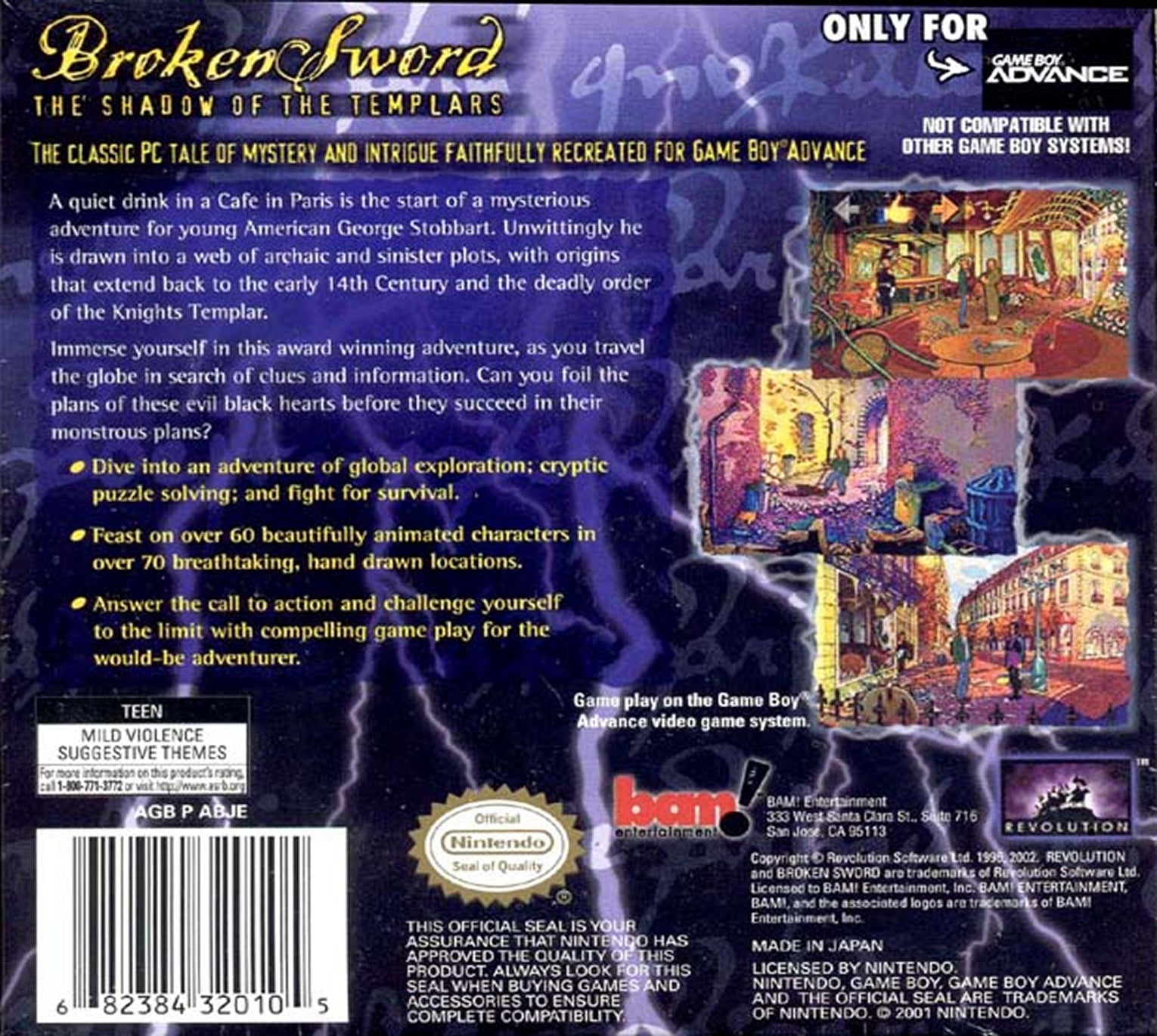 Broken Sword The Shadow of the Templars - GameBoy Advance - Retro Island Gaming