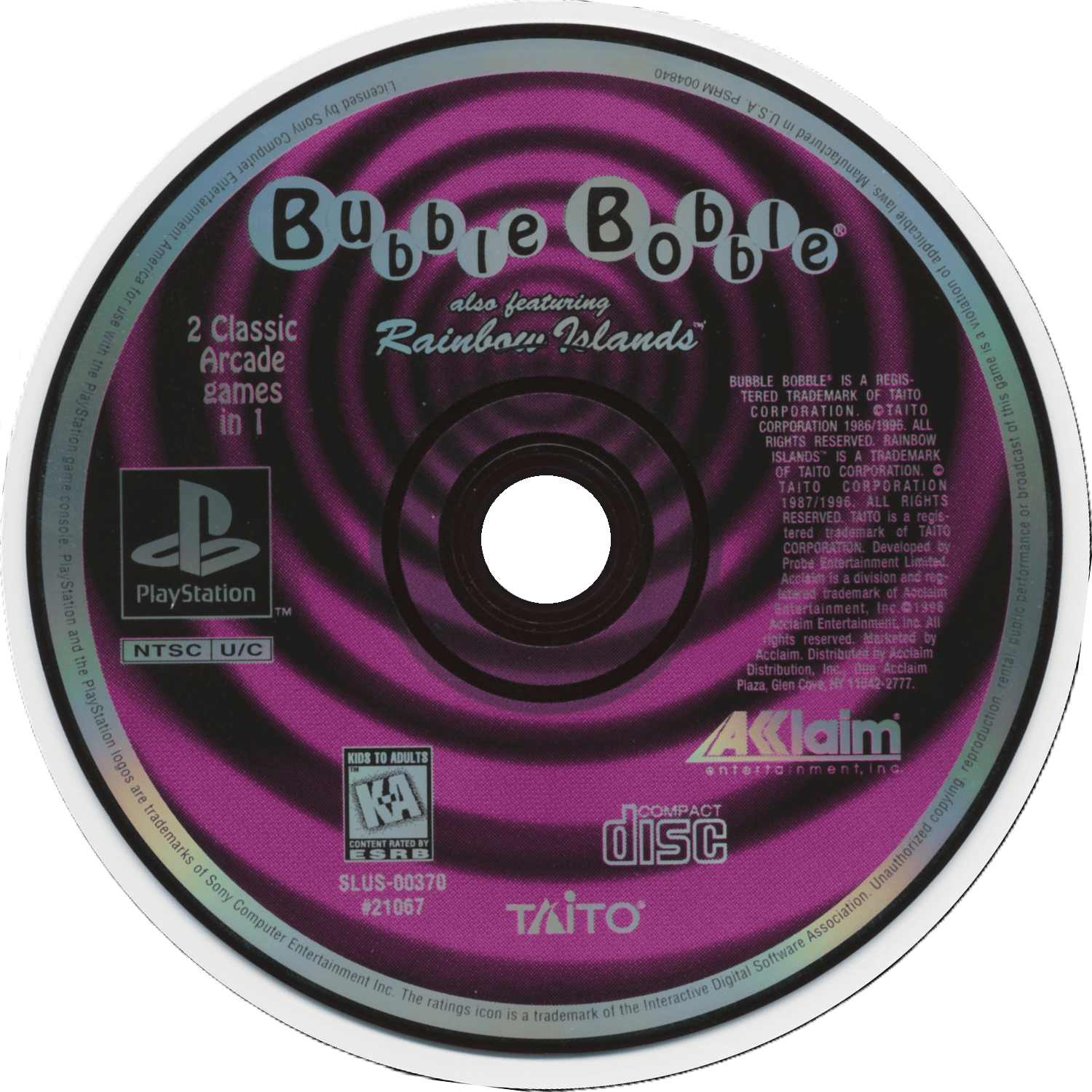 Bubble Bobble Featuring Rainbow Islands - Playstation - Retro Island Gaming