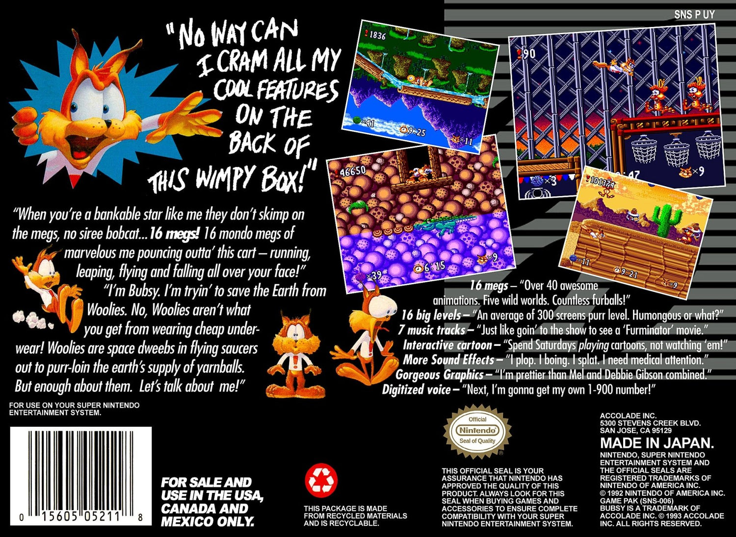 Bubsy - Super Nintendo - Retro Island Gaming