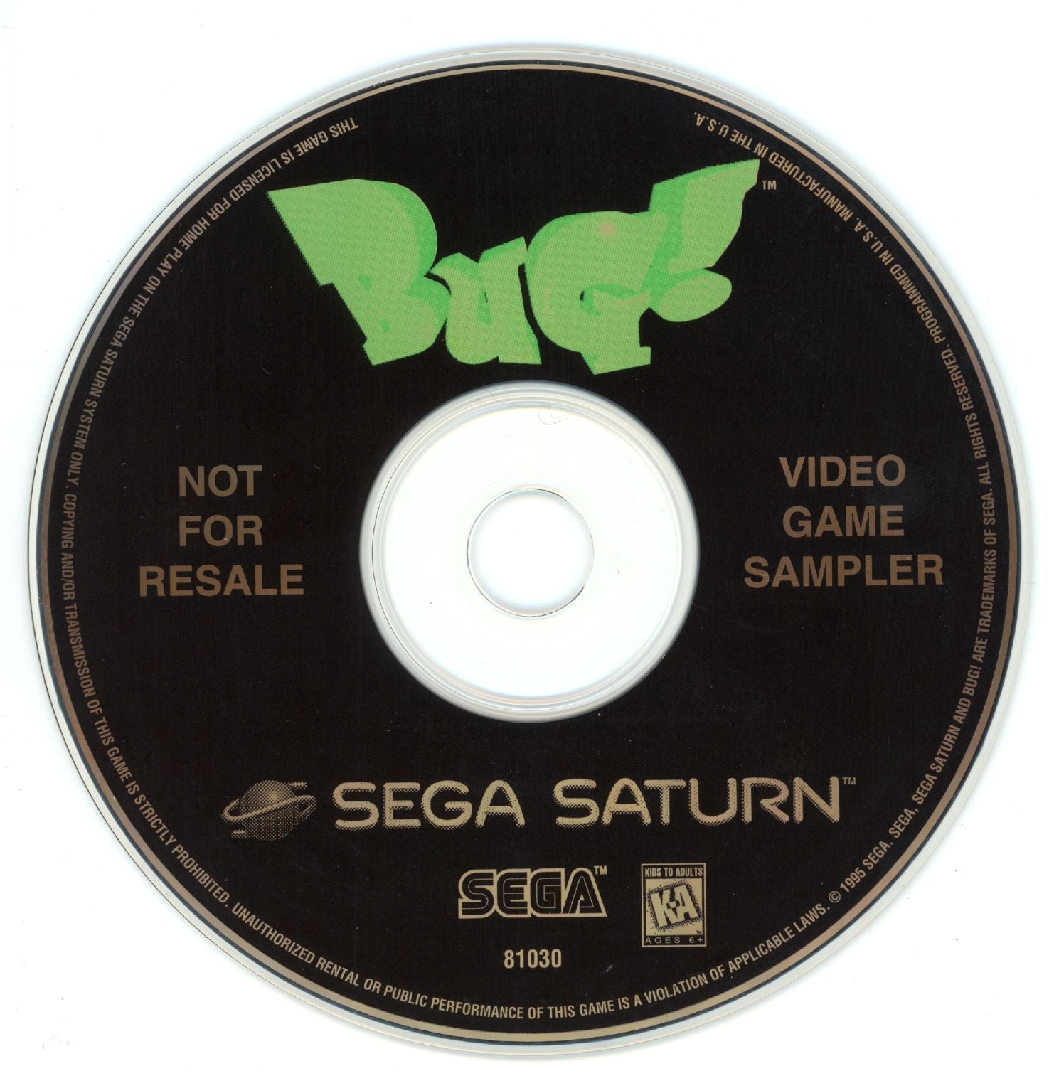 Bug [Video Game Sampler] - Sega Saturn - Retro Island Gaming