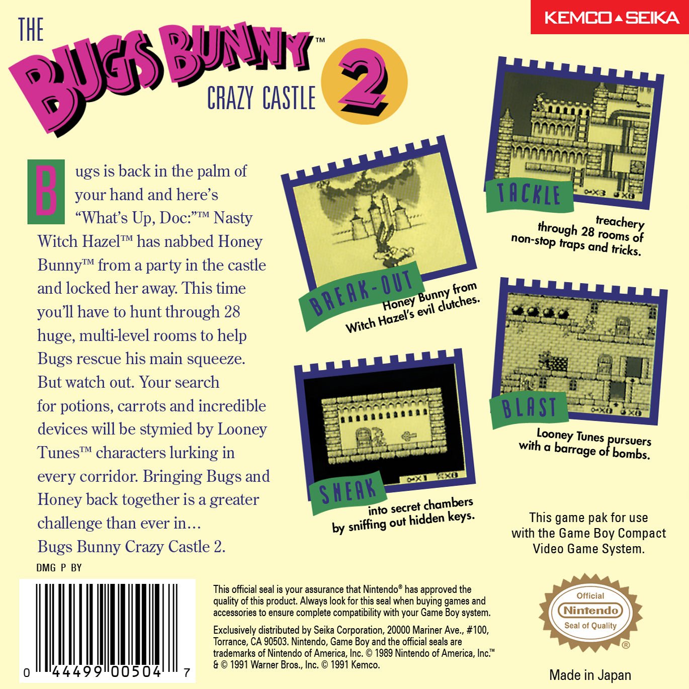 Bugs Bunny Crazy Castle 2 [Player's Choice] - GameBoy - Retro Island Gaming