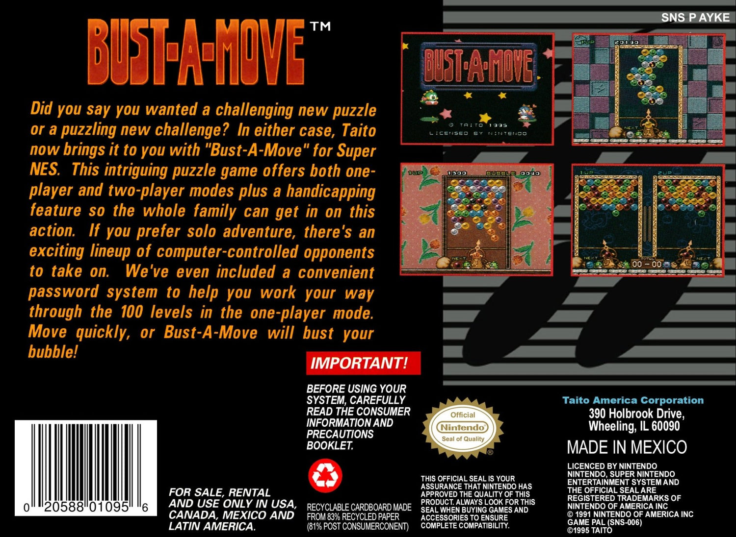 Bust - A - Move - Super Nintendo - Retro Island Gaming
