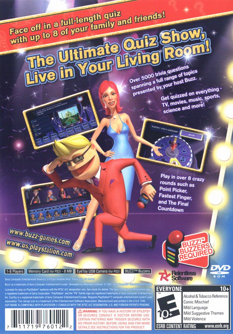 Buzz The Mega Quiz - Playstation 2 - Retro Island Gaming