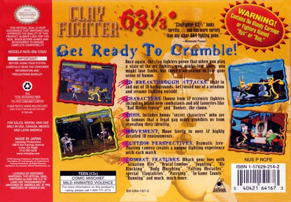 Clay Fighter 63 1/3 - Nintendo 64 - Retro Island Gaming