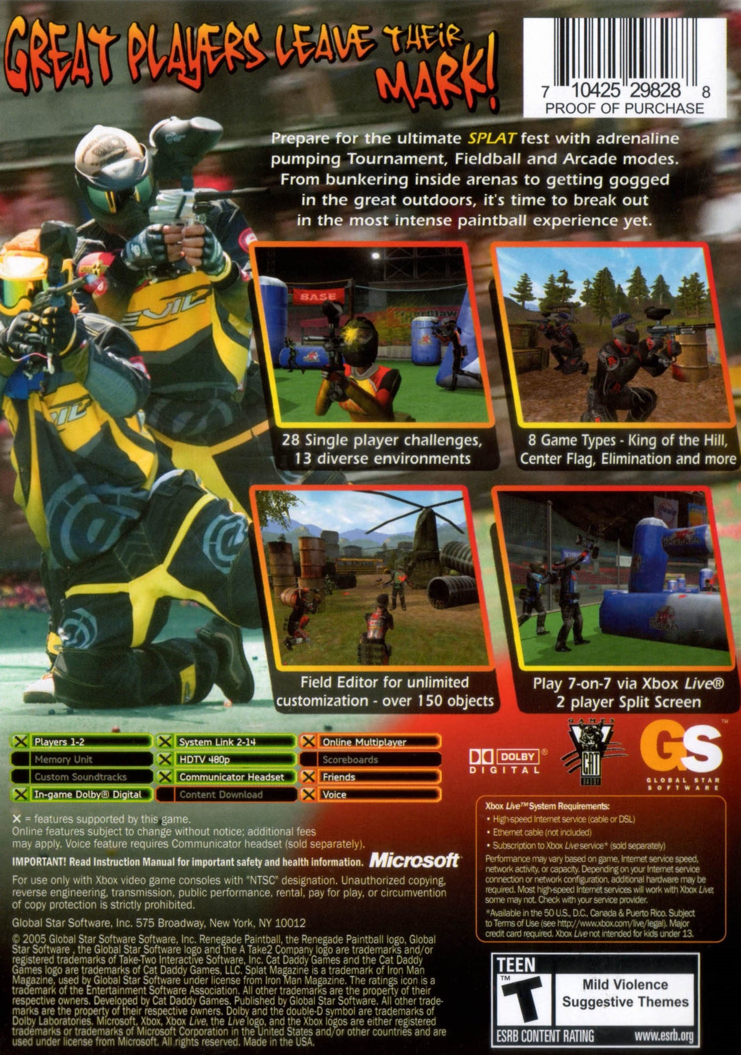 Splat Magazine Renegade Paintball - Xbox