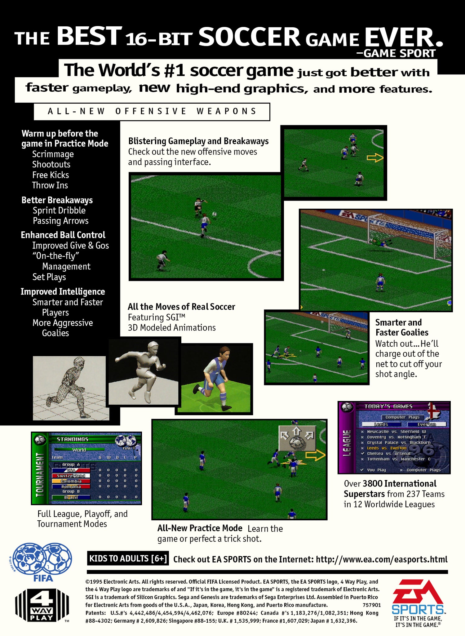 FIFA 96 - Sega Genesis