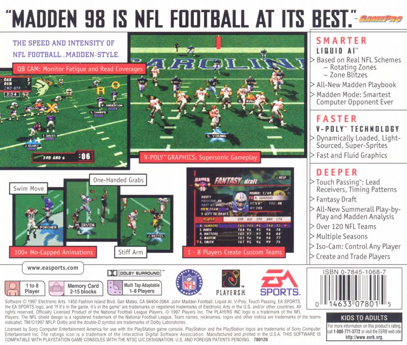 Madden 98 - Playstation