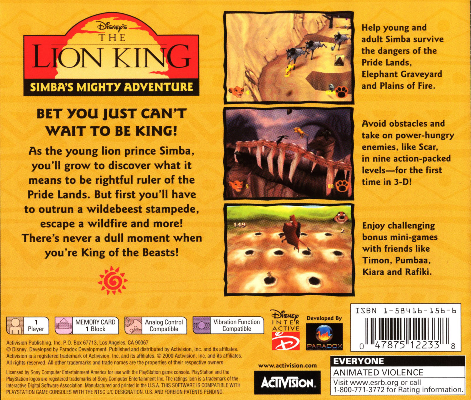 The Lion King Simbas Mighty Adventure [Collector's Edition] - Playstation
