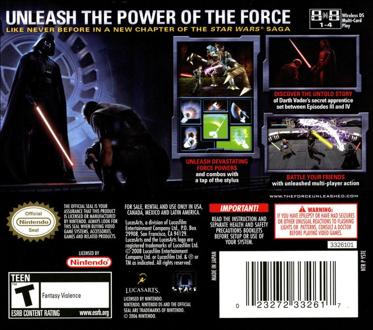 Star Wars The Force Unleashed - Nintendo DS
