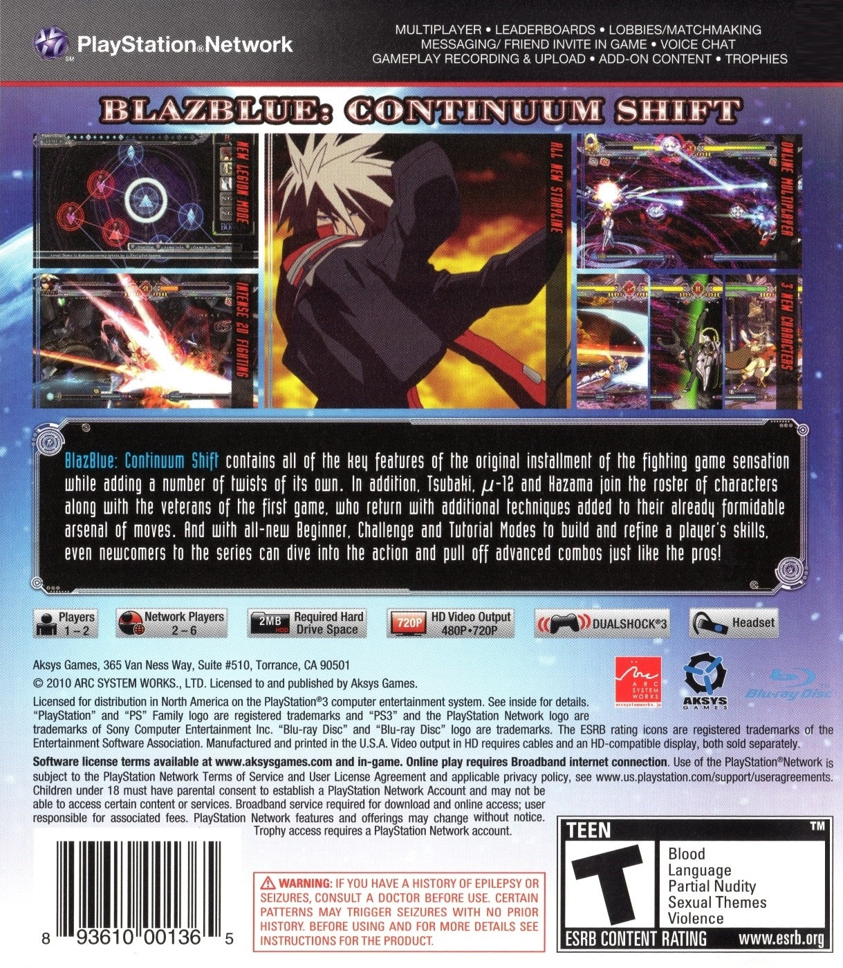 BlazBlue: Continuum Shift - Playstation 3