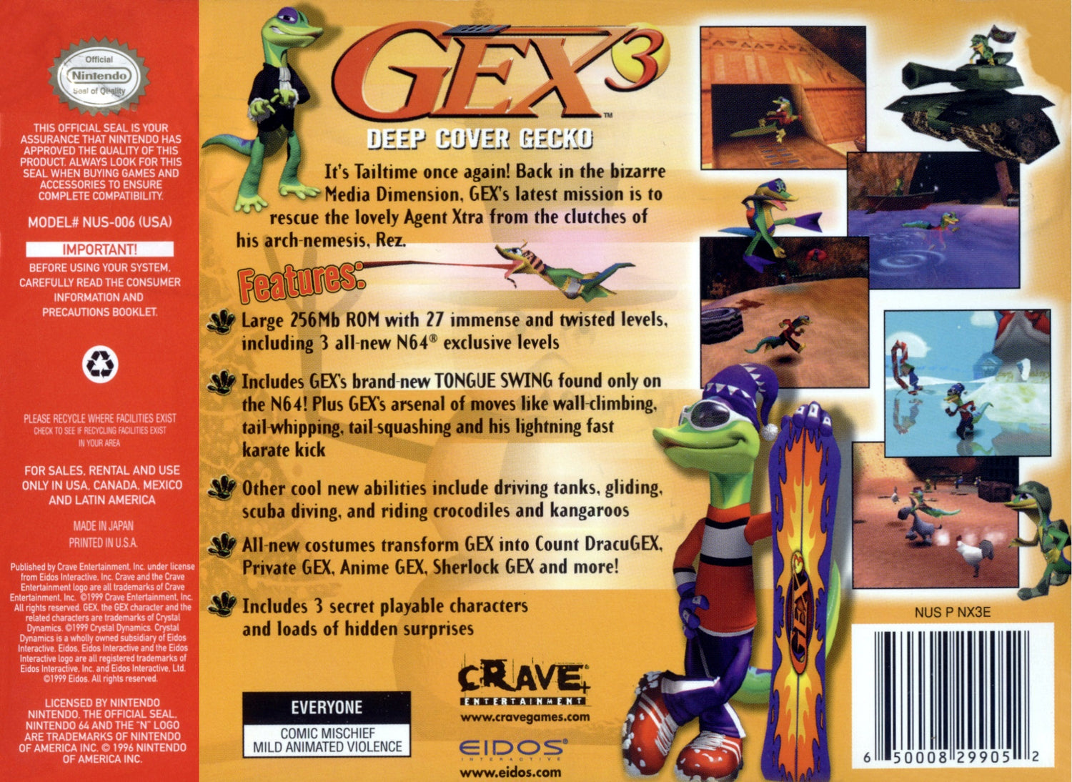 Gex 3: Deep Cover Gecko - Nintendo 64