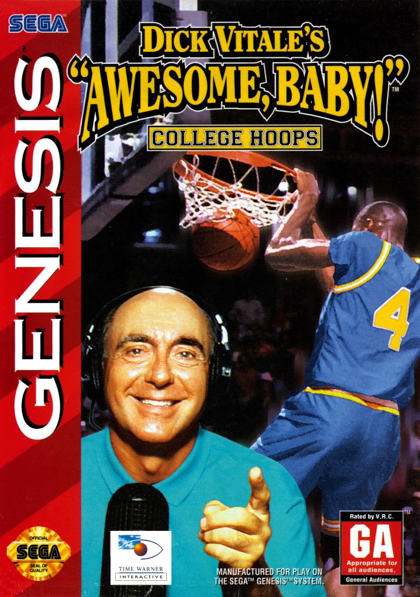Dick Vitale's Awesome Baby College Hoops - Sega Genesis